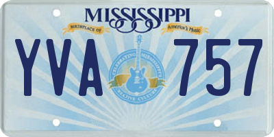 MS license plate YVA757