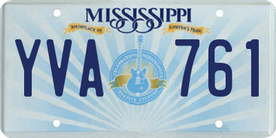 MS license plate YVA761