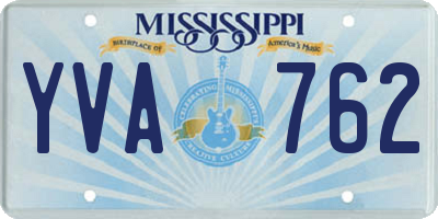 MS license plate YVA762