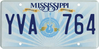 MS license plate YVA764
