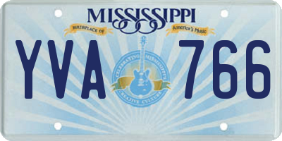 MS license plate YVA766