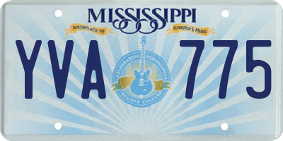 MS license plate YVA775