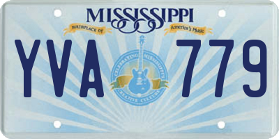 MS license plate YVA779