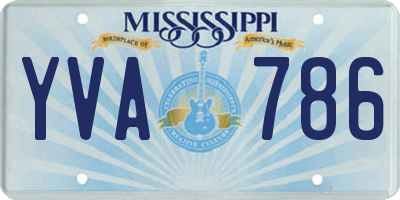 MS license plate YVA786