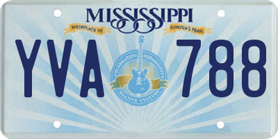 MS license plate YVA788