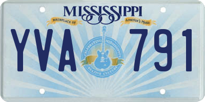 MS license plate YVA791