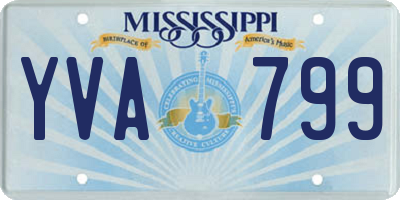 MS license plate YVA799