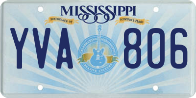 MS license plate YVA806