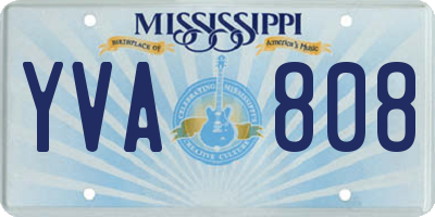 MS license plate YVA808