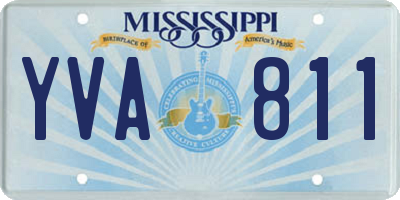 MS license plate YVA811