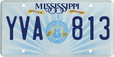 MS license plate YVA813