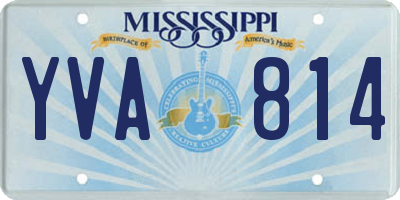 MS license plate YVA814