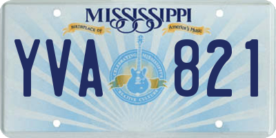 MS license plate YVA821