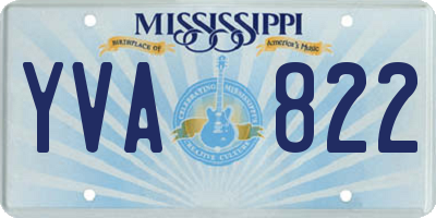 MS license plate YVA822