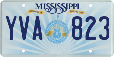 MS license plate YVA823