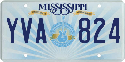 MS license plate YVA824