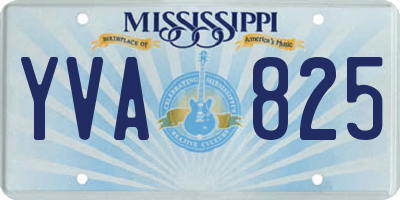 MS license plate YVA825
