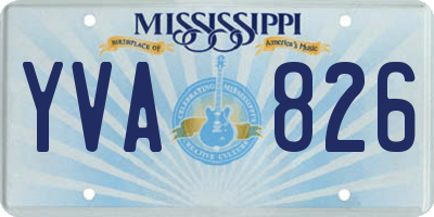 MS license plate YVA826