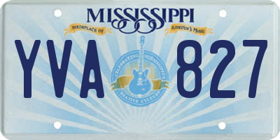 MS license plate YVA827