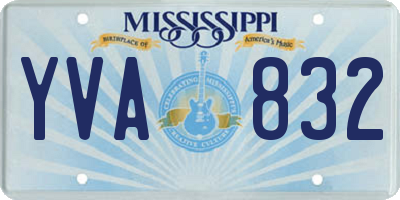 MS license plate YVA832