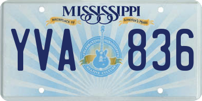 MS license plate YVA836