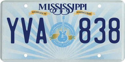 MS license plate YVA838