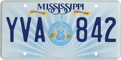 MS license plate YVA842