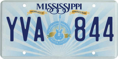 MS license plate YVA844