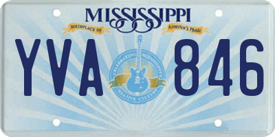 MS license plate YVA846