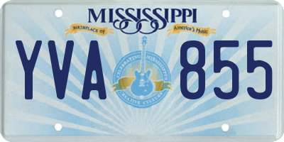 MS license plate YVA855