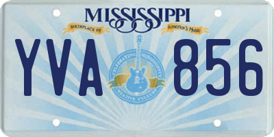 MS license plate YVA856