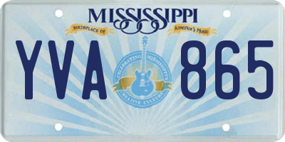 MS license plate YVA865