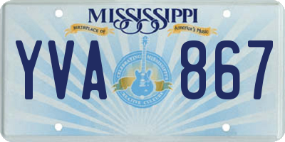 MS license plate YVA867
