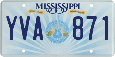 MS license plate YVA871