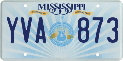 MS license plate YVA873