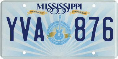 MS license plate YVA876