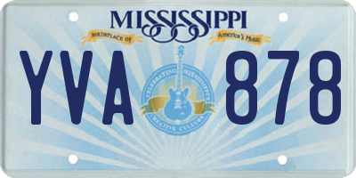 MS license plate YVA878