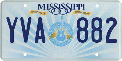 MS license plate YVA882
