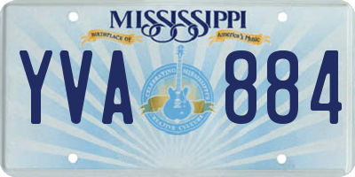 MS license plate YVA884