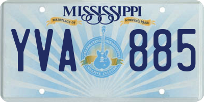 MS license plate YVA885