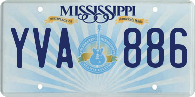 MS license plate YVA886