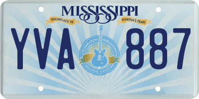 MS license plate YVA887