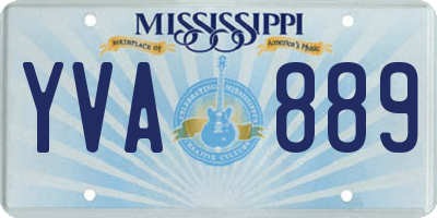 MS license plate YVA889