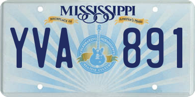 MS license plate YVA891
