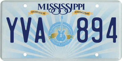 MS license plate YVA894