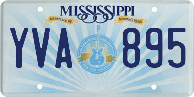 MS license plate YVA895