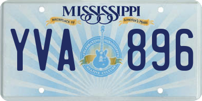 MS license plate YVA896