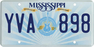 MS license plate YVA898