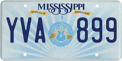 MS license plate YVA899