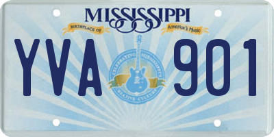 MS license plate YVA901